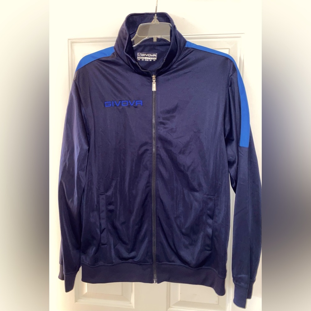 New GIVOVA Tuta Revolution Activewear Track Full Zip Jacket. Men’s Size 2XL Blue